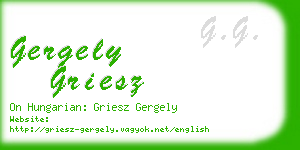 gergely griesz business card